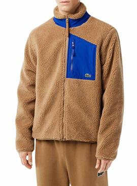 Chaqueta Lacoste Color block Camel Para Hombre