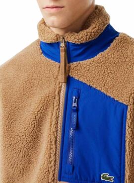 Chaqueta Lacoste Color block Camel Para Hombre