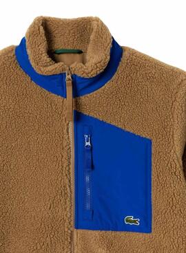 Chaqueta Lacoste Color block Camel Para Hombre