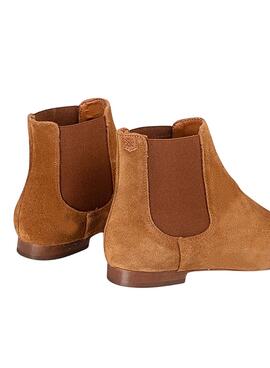 Botines Popa Angela Serraje Camel Para Mujer