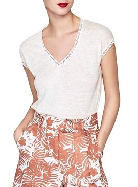 Camiseta Pepe Jeans Clementine Beige Mujer