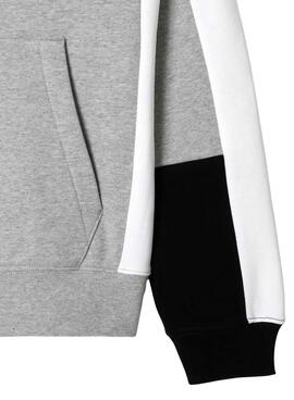 Sudadera Lacoste Jogger Color block Capucha Gris