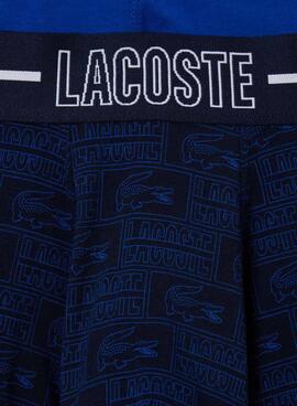 Pack 3 Calzoncillos Lacoste Boxer Azul Para Hombre