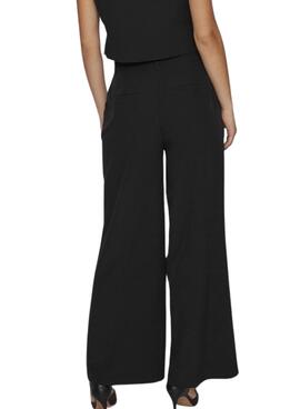 Pantalones Vila Visimsa Wid Leg Negro Para Mujer