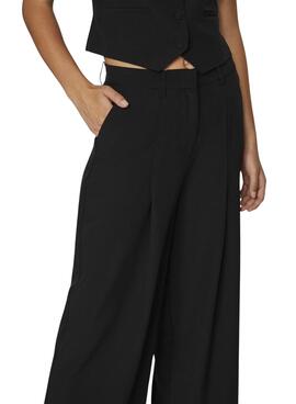 Pantalones Vila Visimsa Wid Leg Negro Para Mujer