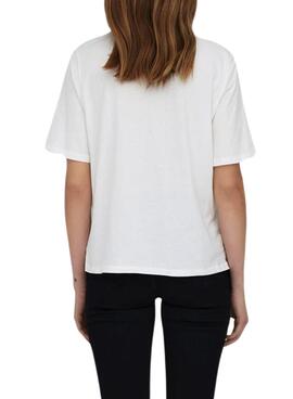 Camiseta Only Lulu Blanco Para Mujer