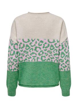 Jersey Only Jade Amimal Print Verde Para Mujer