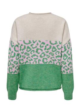 Jersey Only Jade Amimal Print Verde Para Mujer