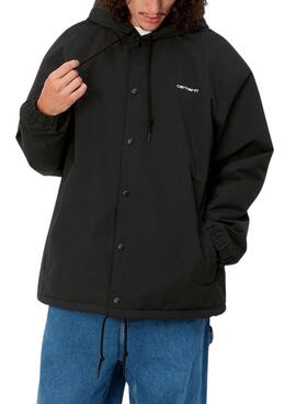 Chaqueta Carhartt Hooded Coach Negro Para Hombre