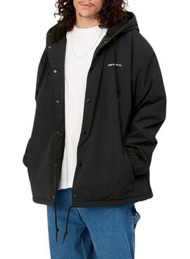 Chaqueta Carhartt Hooded Coach Negro Para Hombre