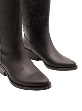 Bota Cowboy Dakota Boots Negra para Mujer