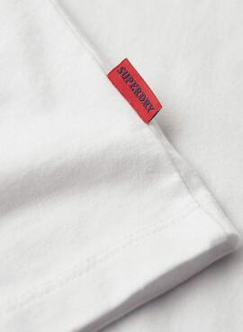 Camiseta Superdry Vintage Blanco Para Hombre