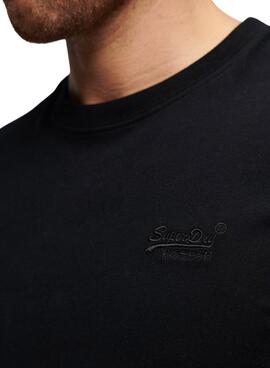 Camiseta Superdry Vintage Logo Negro Para Hombre