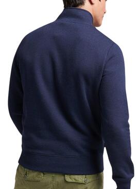 Sudadera Superdry Essential Half Zip Marino Hombre