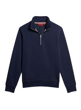 Sudadera Superdry Essential Half Zip Marino Hombre