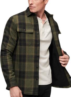 Sobrecamisa Superdry Wool Miller Verde Hombre