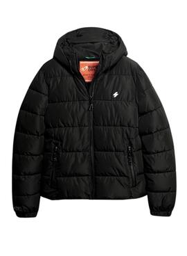 Chaqueta Superdry Sports Puffer Negro Para Hombre