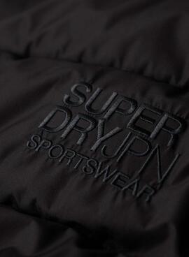 Chaqueta Superdry Sports Puffer Negro Para Hombre