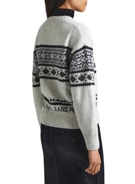 Jersey Pepe Jeans Elodie Blanco Jacquard Mujer