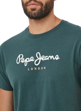 Camiseta Pepe Jeans Eggo Verde Oscuro para Hombre
