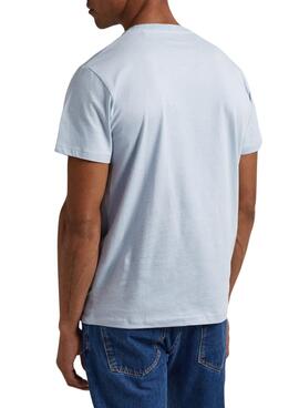 Camiseta Pepe Jeans Keegan Celeste para Hombre