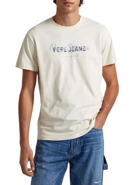 Camiseta Pepe Jeans Keegan Beige para Hombre