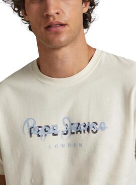 Camiseta Pepe Jeans Keegan Beige para Hombre