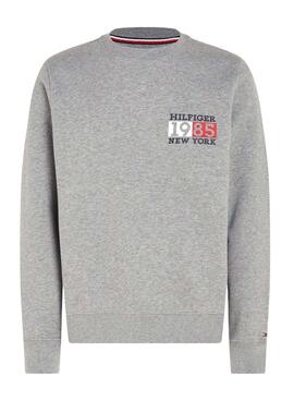 Sudadera Tommy Hilfiger New York Flag Gris Hombre