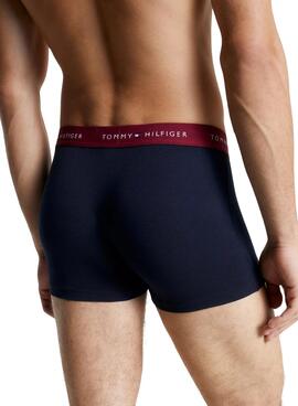Pack 3 Bóxers Tommy Hilfiger Trunk Marino Multi