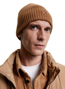 Gorro Tommy Hilfiger Essential Flag Camel Hombre