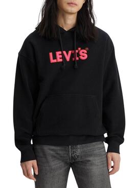 Sudadera Levis Relaxed Graphic Negra para Hombre