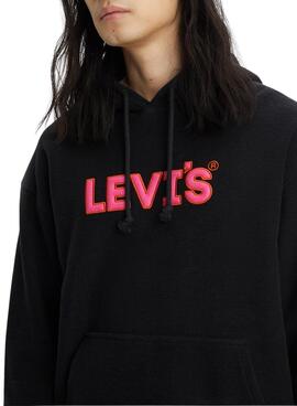 Sudadera Levis Relaxed Graphic Negra para Hombre