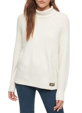 Jersey Superdry Essential Rib Blanco Para Mujer