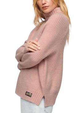 Jersey Superdry Essential Rib Rosa Para Mujer