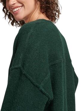 Jersey Superdry V Neck Oversized Verde Mujer