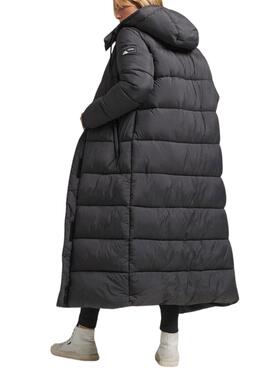 Chaqueta Superdry Ripstop Longline Negro Mujer 