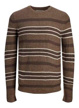 Jersey Jack and Jones Twist Rayas Marrón Hombre