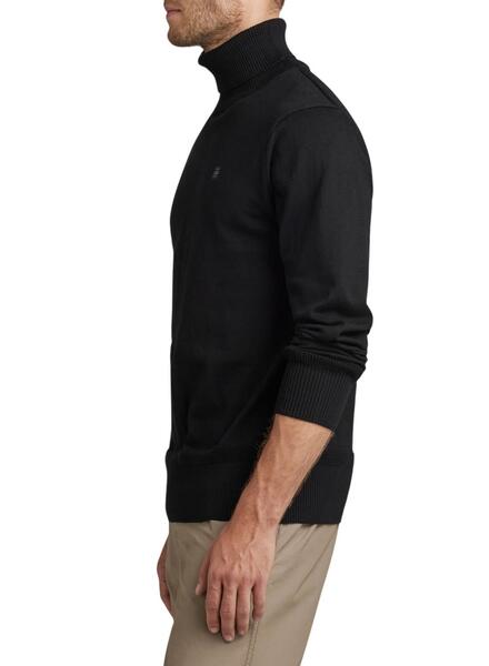 Jersey G-Star Premium Core Mock Negro Hombre