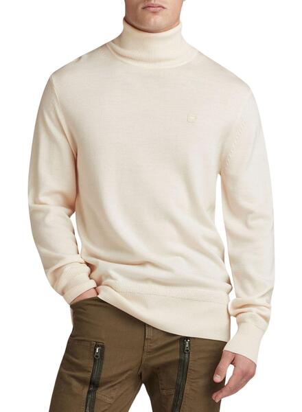 Jersey G-Star Premium Core Beige para Hombre