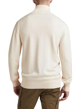 Jersey G-Star Premium Core Beige para Hombre