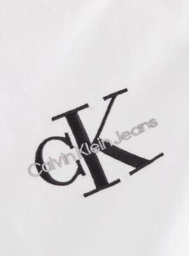 Camisa Calvin Klein Loose Monologo Blanco Mujer