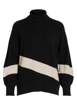 Jersey Vila Viril High Funnel Negro Para Mujer