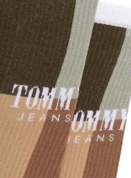 Calcetines Tommy Jeans TH Uni Beige Colorblock