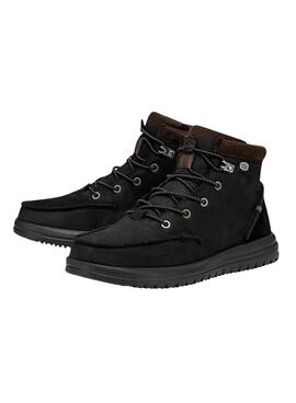 Botines Hey Dude Bradley Bot Leather Negro Hombre