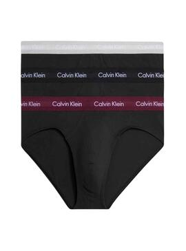 Pack 3 Calzoncillos Calvin Klein Hip Brief Negro