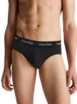 Pack 3 Calzoncillos Calvin Klein Hip Brief Negro