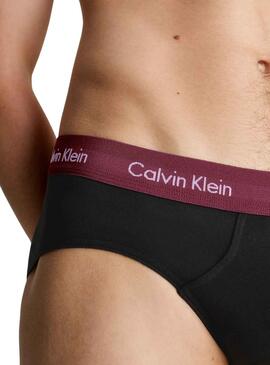 Pack 3 Calzoncillos Calvin Klein Hip Brief Negro