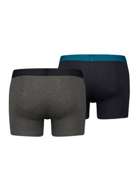 Pack 2 Calzoncillos Levis Solid Boxer Gris Hombre