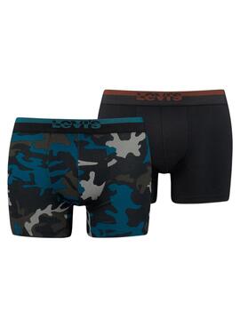 Calzoncillos Levis Men Camo Boxer Azul Hombre