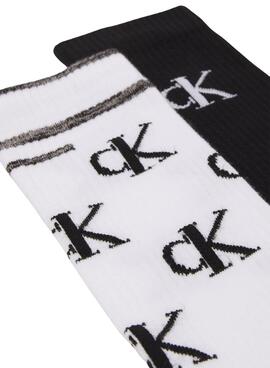 Pack 2 Calcetines Calvin Klein Scattered Logo